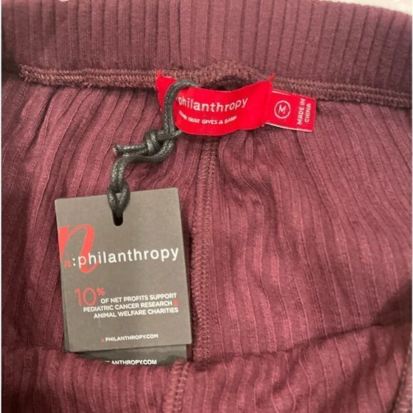 n: Philanthropy Revolve Reign Straight Leg Pull on Burgundy Pants.Size M - Picture 8 of 10